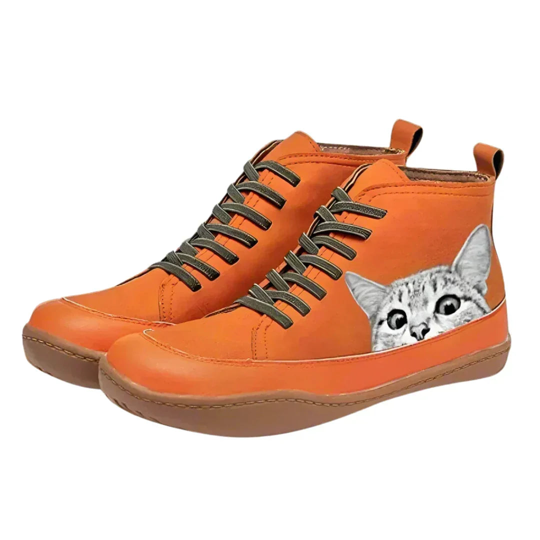 Lily | Women's Cat Print Casual High-Top Shoes