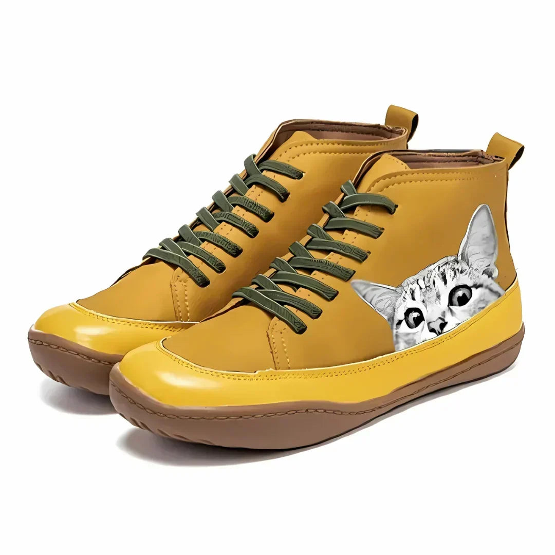 Lily | Women's Cat Print Casual High-Top Shoes