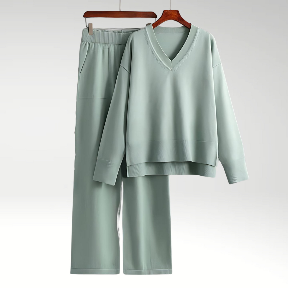 Grace | Women's Luxe V-Neck Two-Piece Set