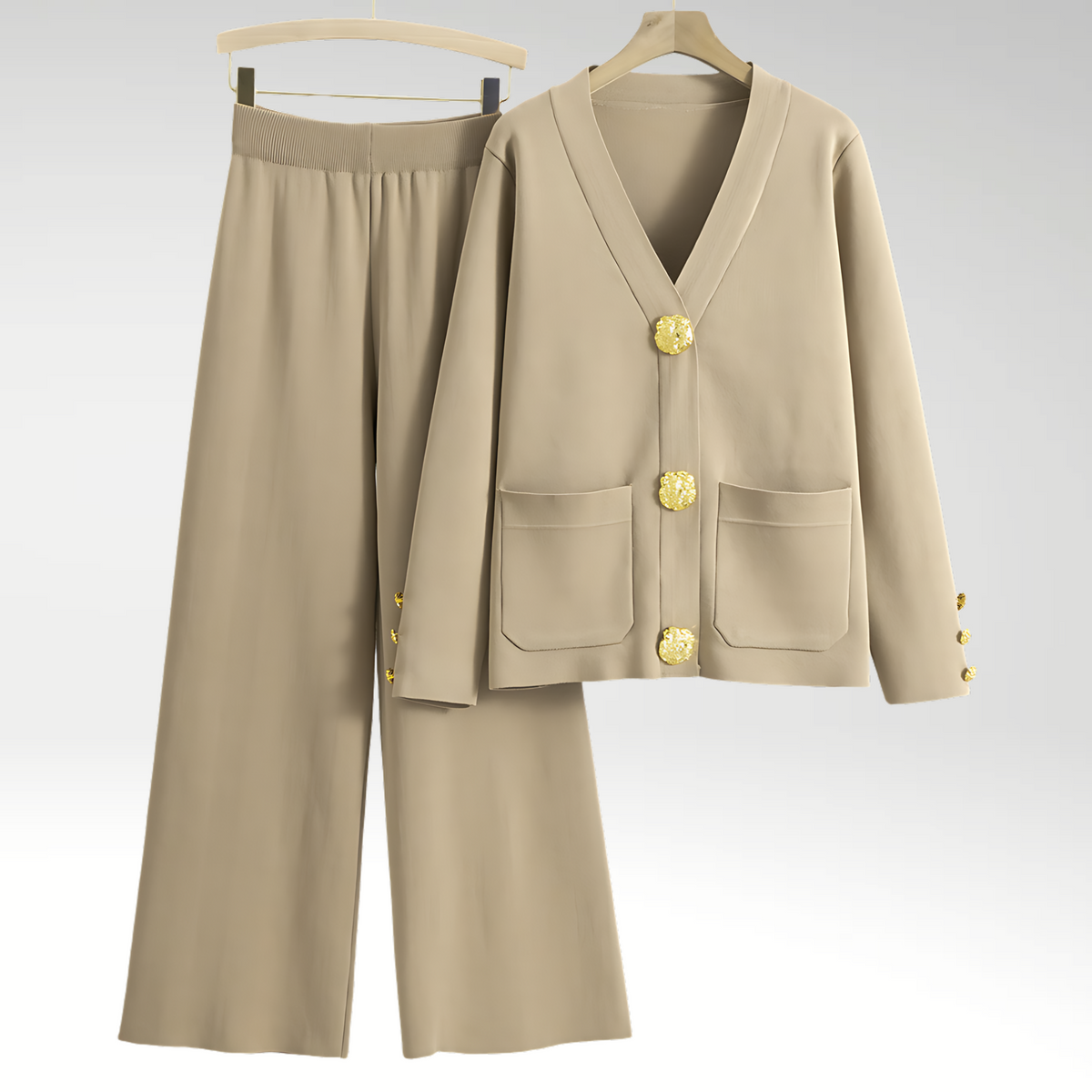 Natalie | Women's Elegant Button-Front Two-Piece Set