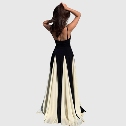 Roserow | Women’s Elegant Two-Tone Maxi Dress