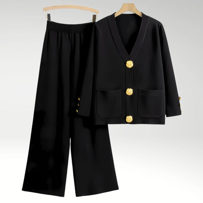 Natalie | Women's Elegant Button-Front Two-Piece Set