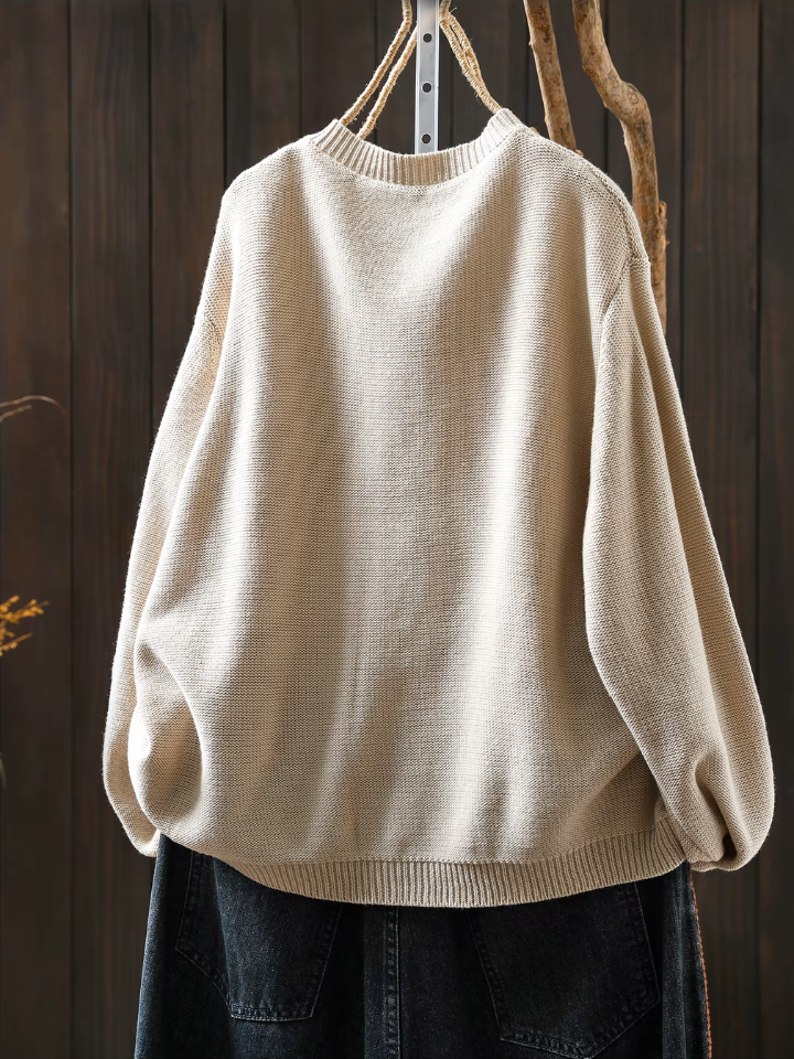 Roserow | Women’s Colourful Button Crew-Neck Cardigan