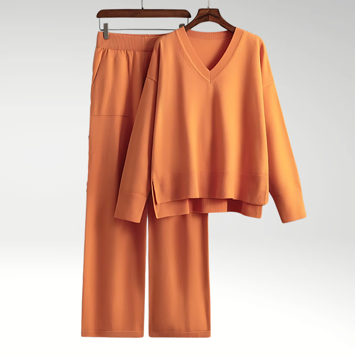 Grace | Women's Luxe V-Neck Two-Piece Set