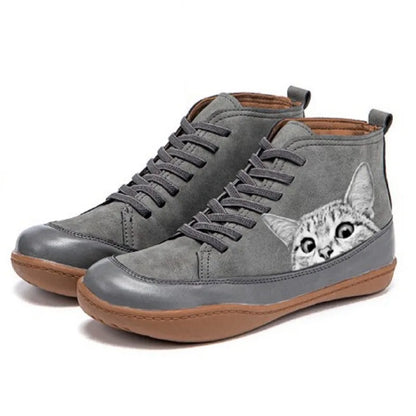 Lily | Women's Cat Print Casual High-Top Shoes