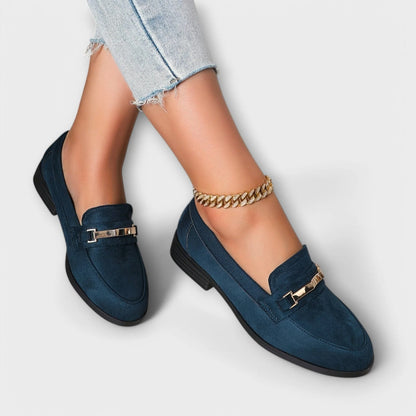 Roserow | Women’s Gold Chain Detail Loafers