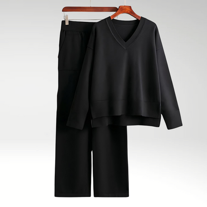 Grace | Women's Luxe V-Neck Two-Piece Set