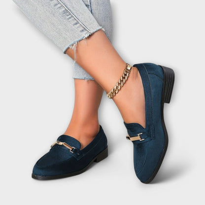 Roserow | Women’s Gold Chain Detail Loafers