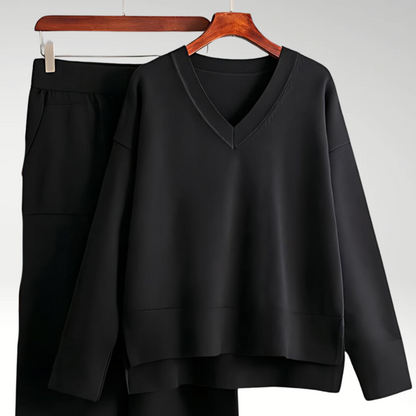 Grace | Women's Luxe V-Neck Two-Piece Set