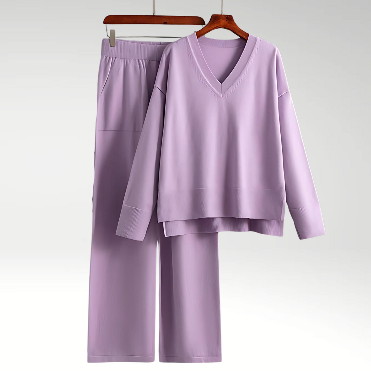 Grace | Women's Luxe V-Neck Two-Piece Set