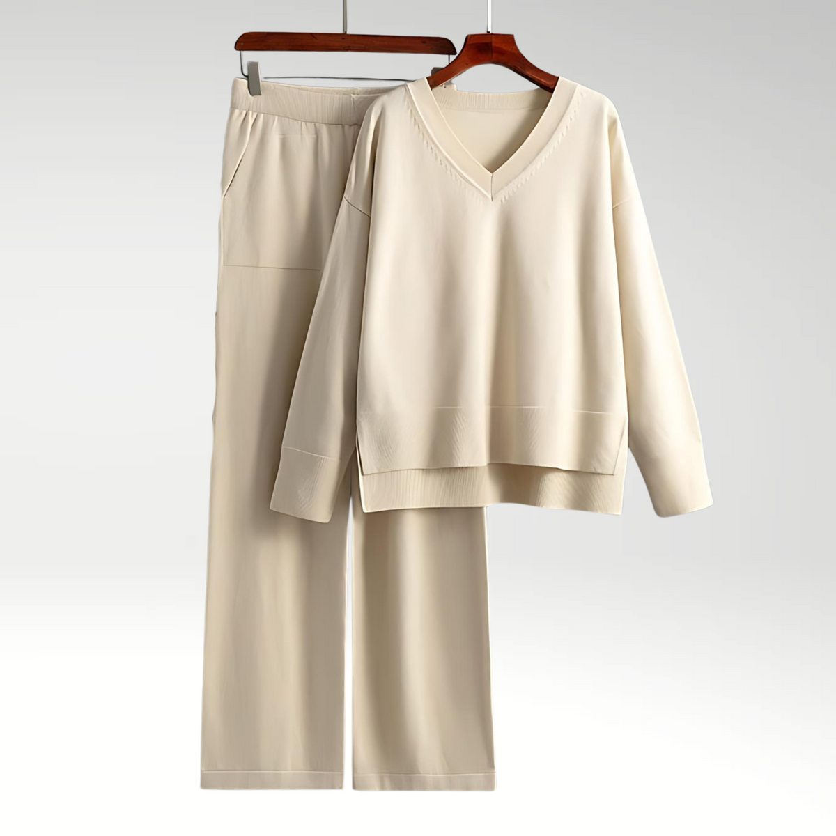 Grace | Women's Luxe V-Neck Two-Piece Set
