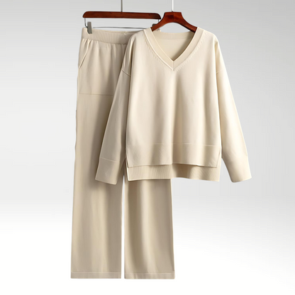 Grace | Women's Luxe V-Neck Two-Piece Set