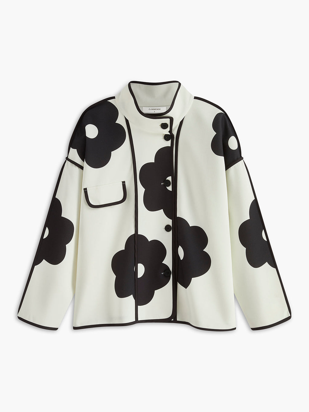 Samantha | Women's Floral Print Button-Front Jacket