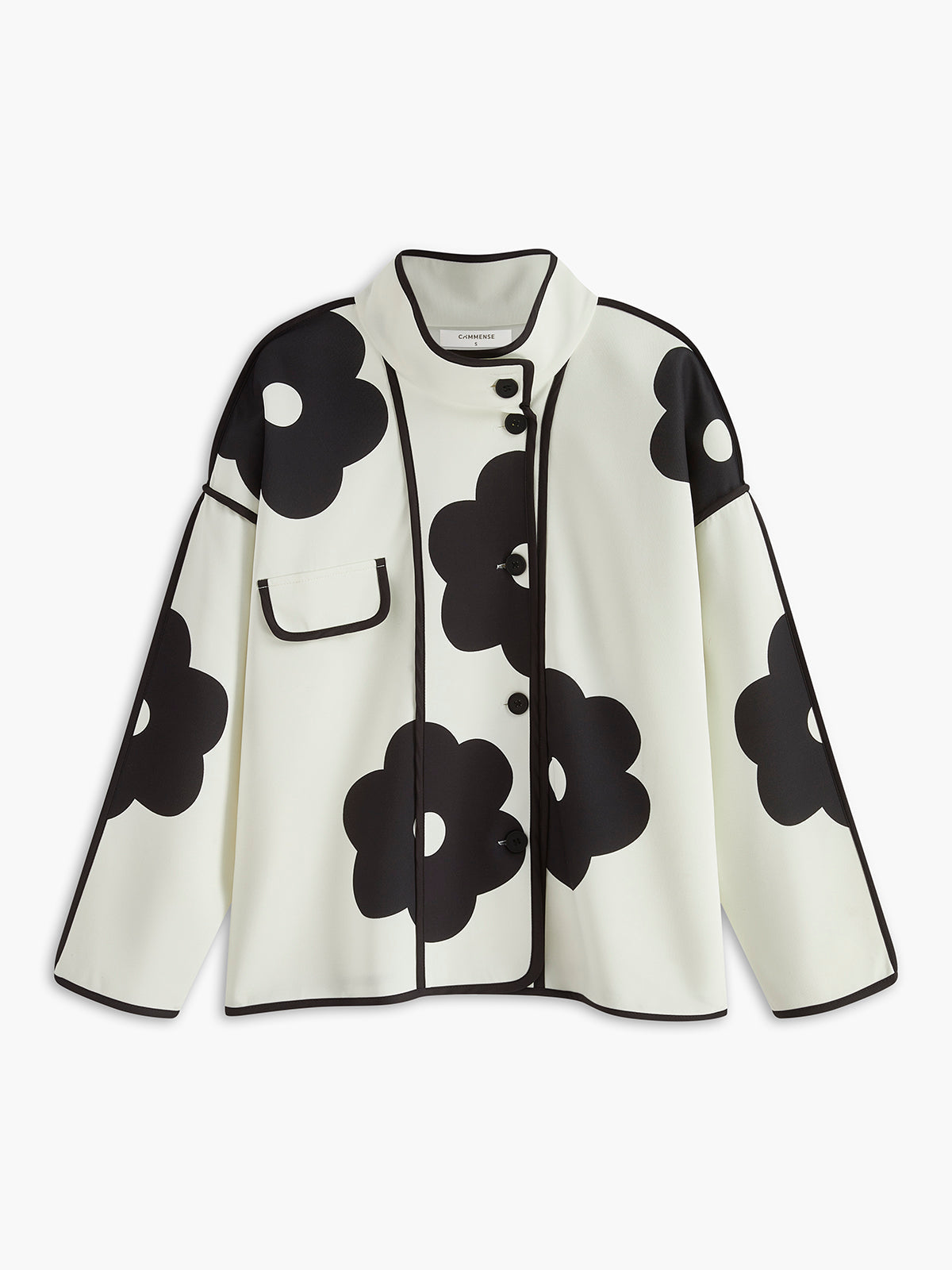 Samantha | Women's Floral Print Button-Front Jacket