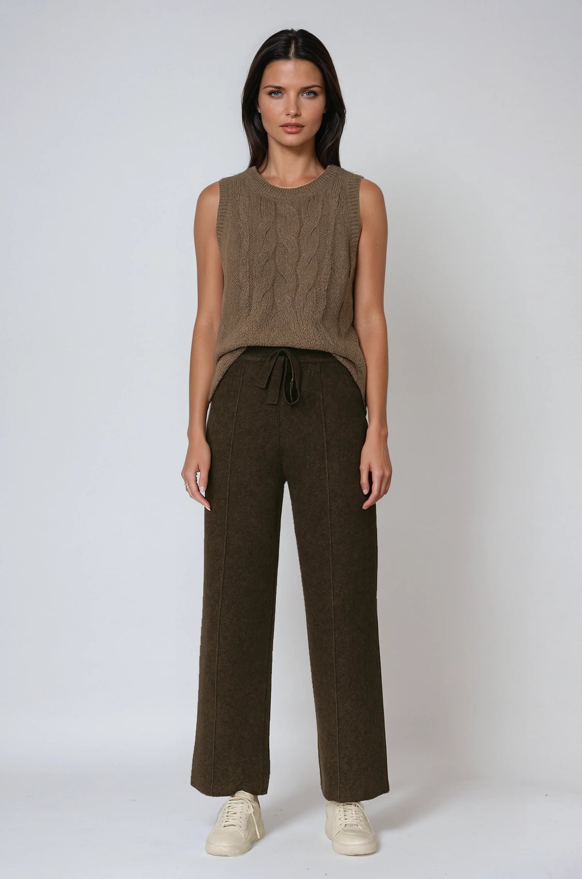 Hannah | Women’s Drawstring Relaxed Fit Knit Trousers