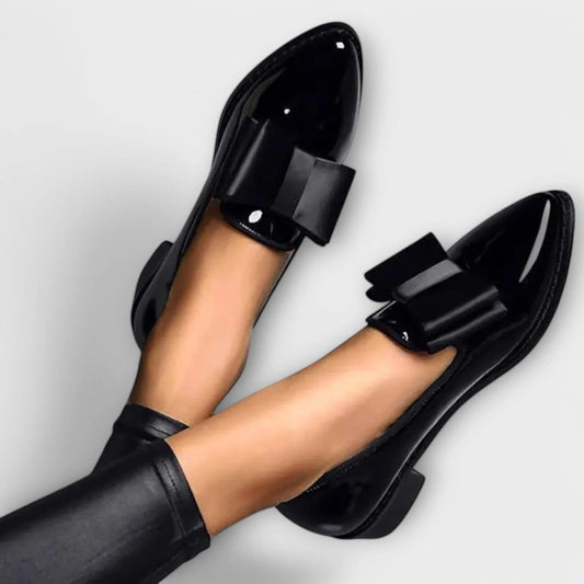 Roserow | Women’s Glossy Bow-Detail Loafers