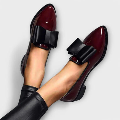 Roserow | Women’s Glossy Bow-Detail Loafers