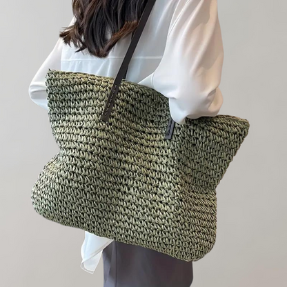 Roserow | Women’s Large Woven Summer Tote Bag