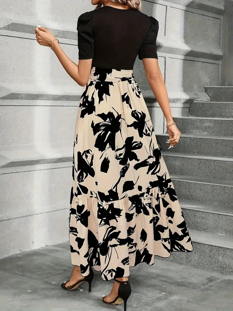 Roserow | Women’s Botanical Print Belted A-Line Dress