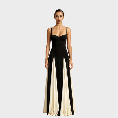 Roserow | Women’s Elegant Two-Tone Maxi Dress