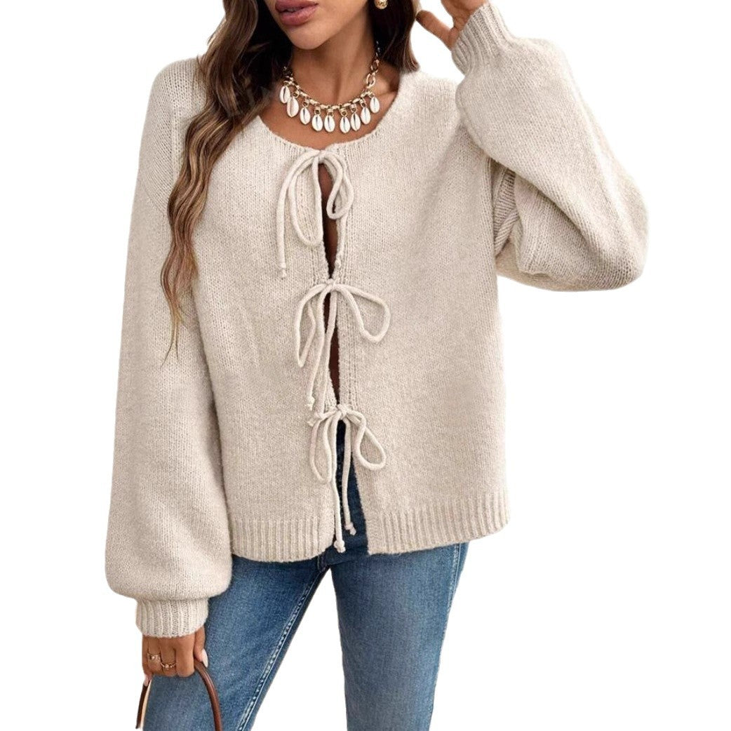 Roserow | Women’s Tie-Front Knit Cardigan
