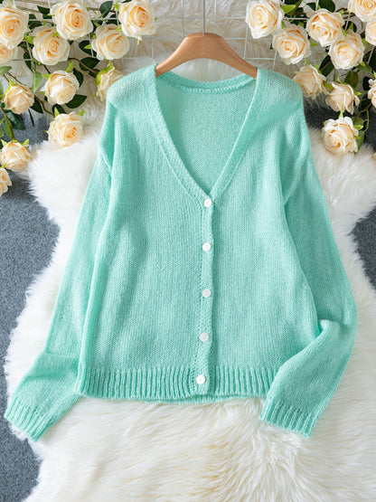 Roserow | Women’s Soft V-Neck Button Cardigan