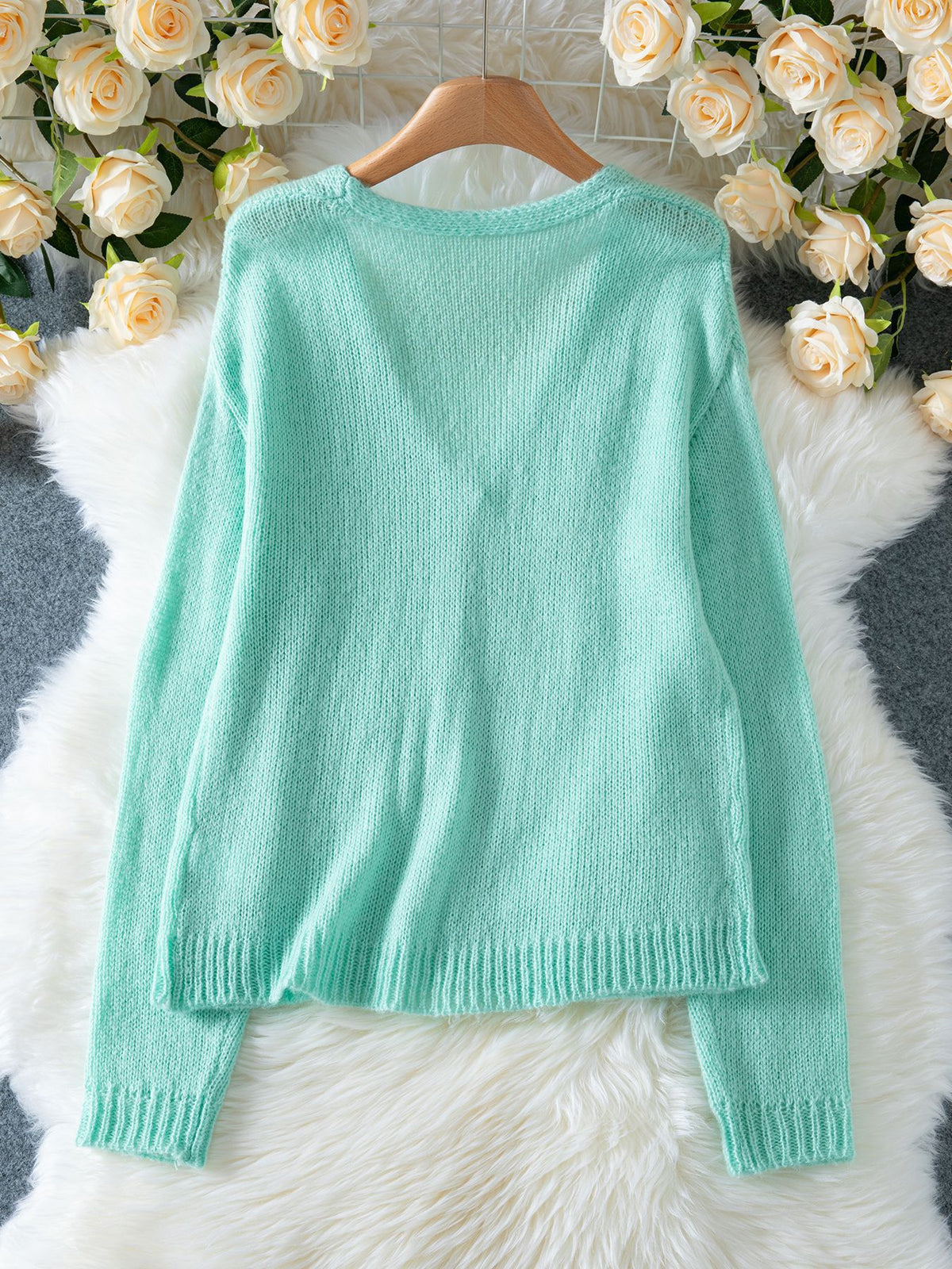 Roserow | Women’s Soft V-Neck Button Cardigan