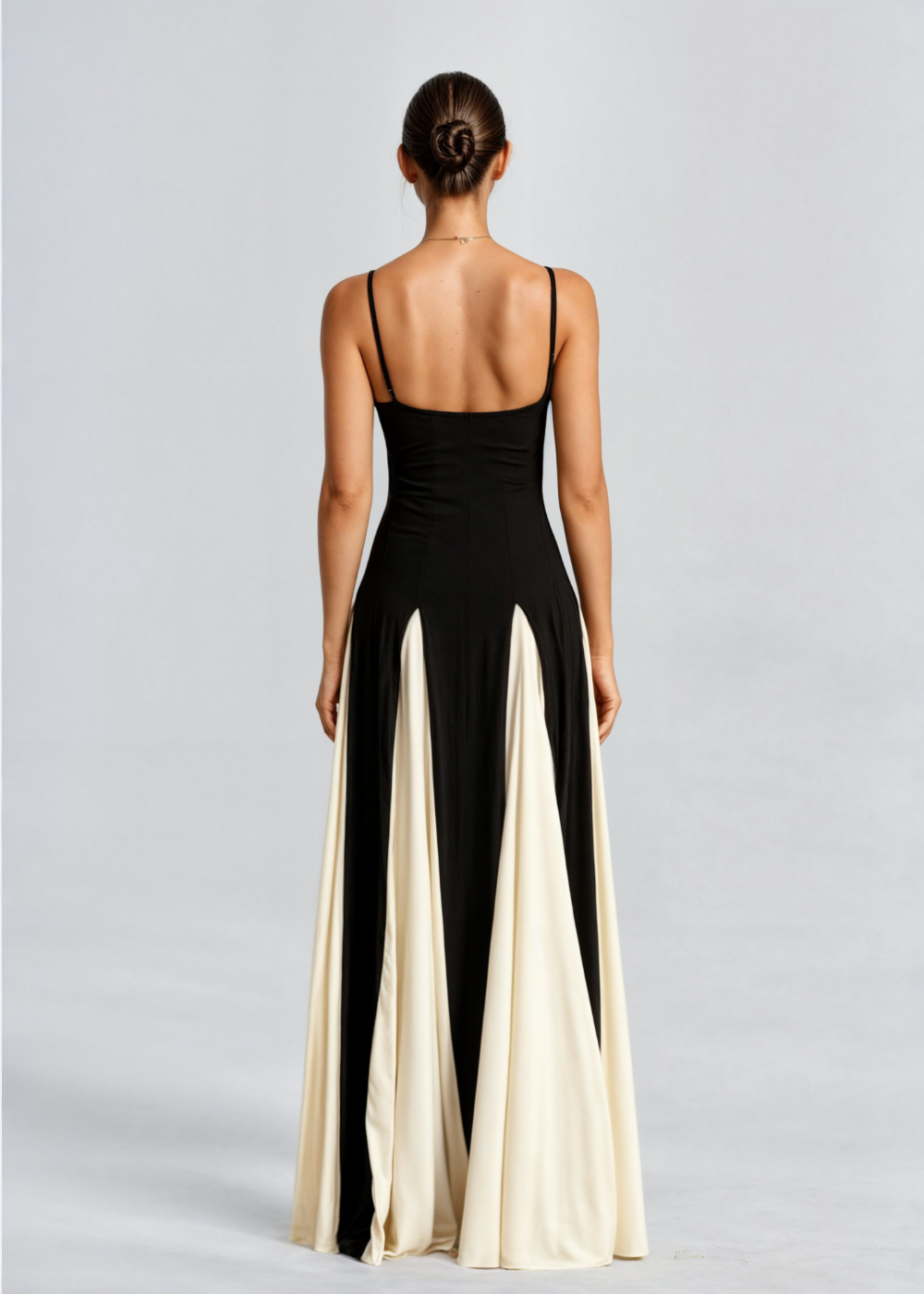 Roserow | Women’s Elegant Two-Tone Maxi Dress