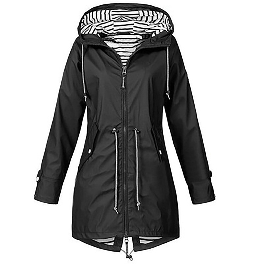 Brooke | Women's Hooded Drawstring Rain Jacket