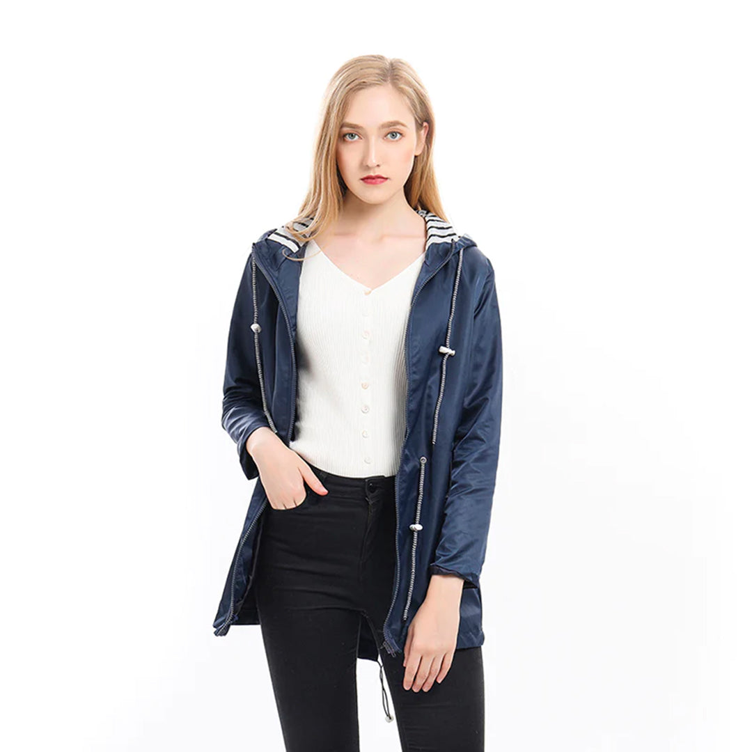 Brooke | Women's Hooded Drawstring Rain Jacket