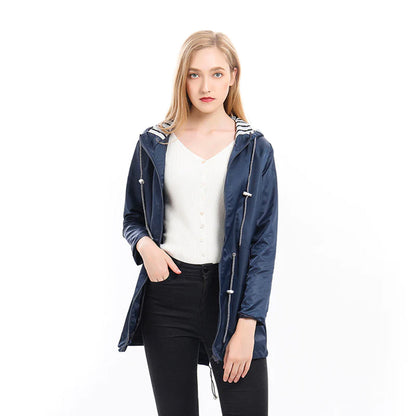 Brooke | Women's Hooded Drawstring Rain Jacket