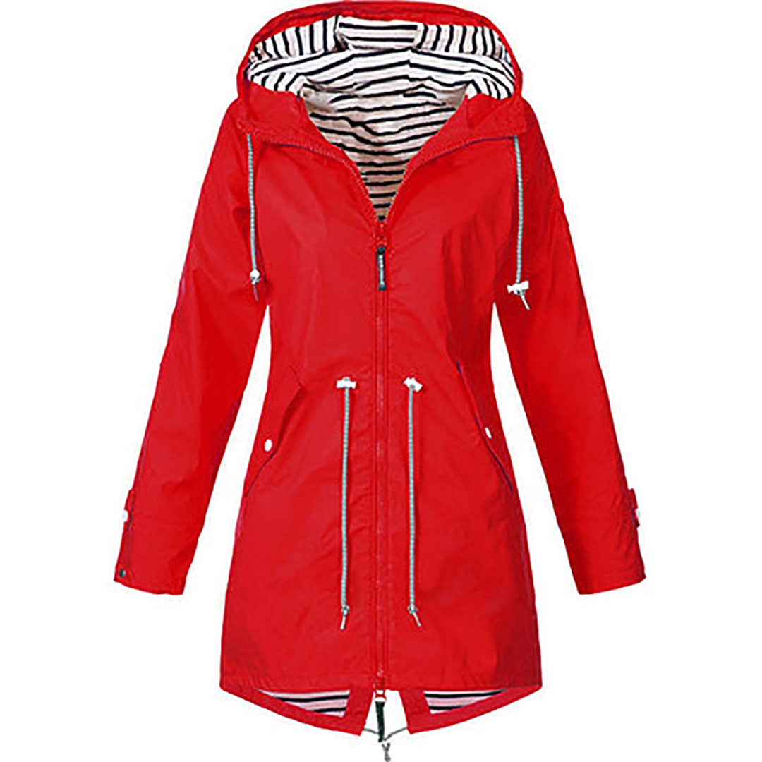 Brooke | Women's Hooded Drawstring Rain Jacket