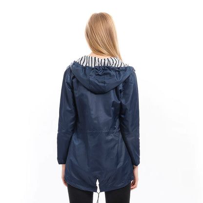 Brooke | Women's Hooded Drawstring Rain Jacket