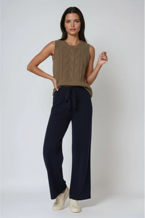Hannah | Women’s Drawstring Relaxed Fit Knit Trousers