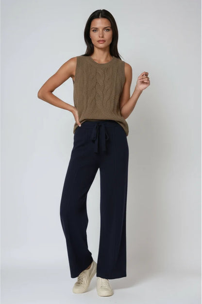 Hannah | Women’s Drawstring Relaxed Fit Knit Trousers