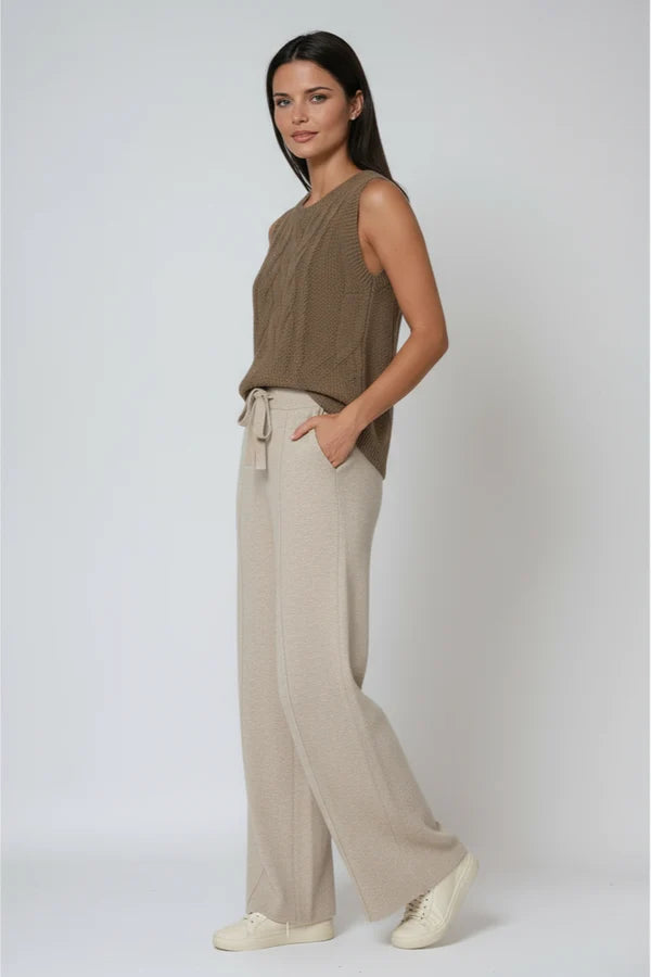 Hannah | Women’s Drawstring Relaxed Fit Knit Trousers