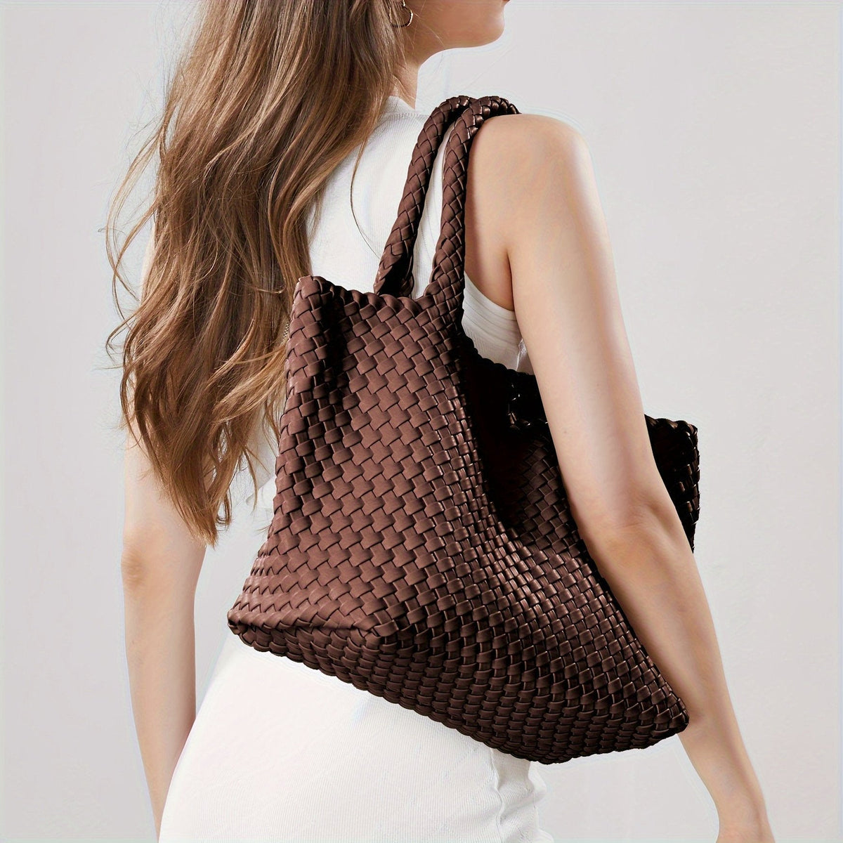 Roserow | Women’s Large Woven Basket Tote Bag