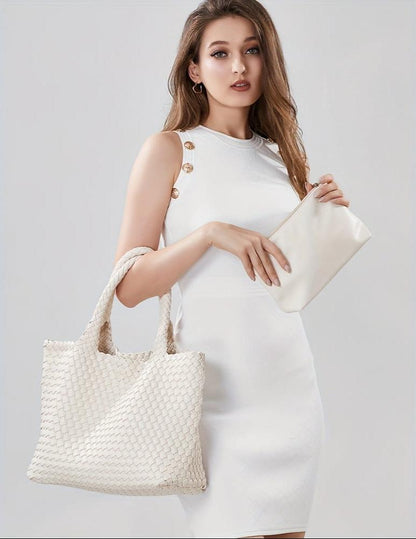 Roserow | Women’s Large Woven Basket Tote Bag