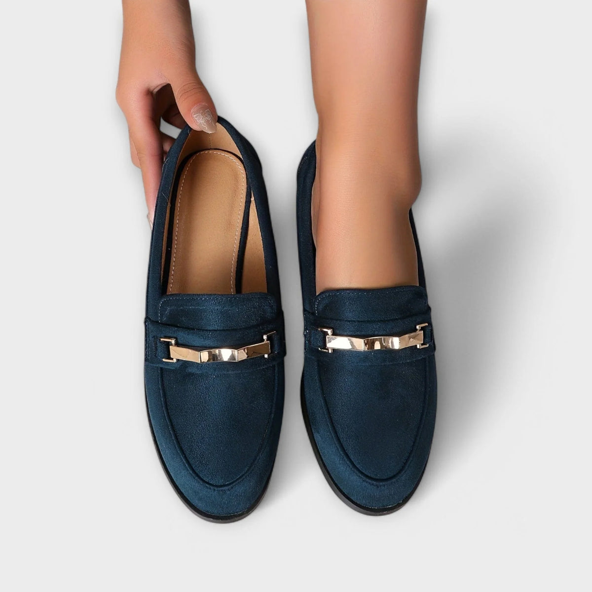 Roserow | Women’s Gold Chain Detail Loafers