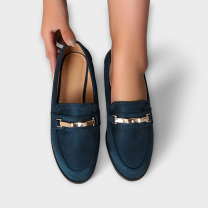 Roserow | Women’s Gold Chain Detail Loafers