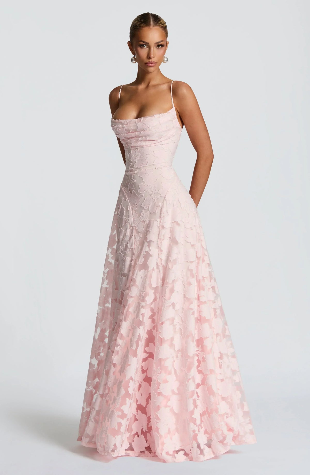 Roserow | Women’s Elegant Draped Maxi Dress