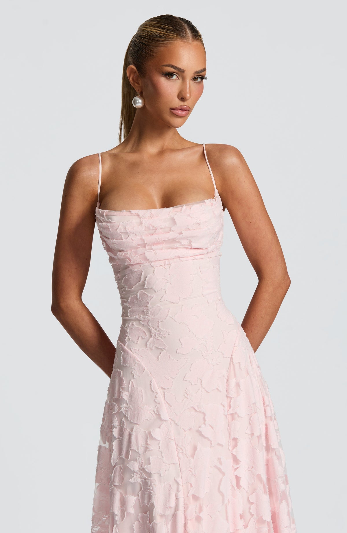 Roserow | Women’s Elegant Draped Maxi Dress