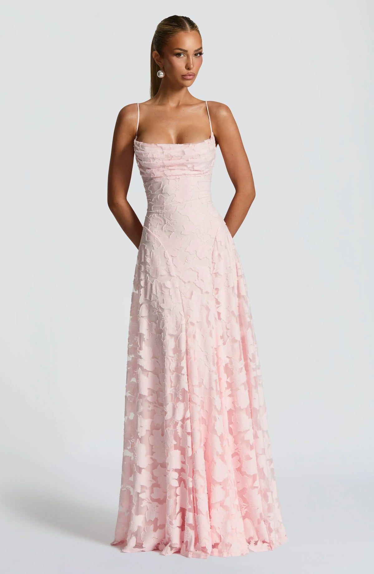 Roserow | Women’s Elegant Draped Maxi Dress