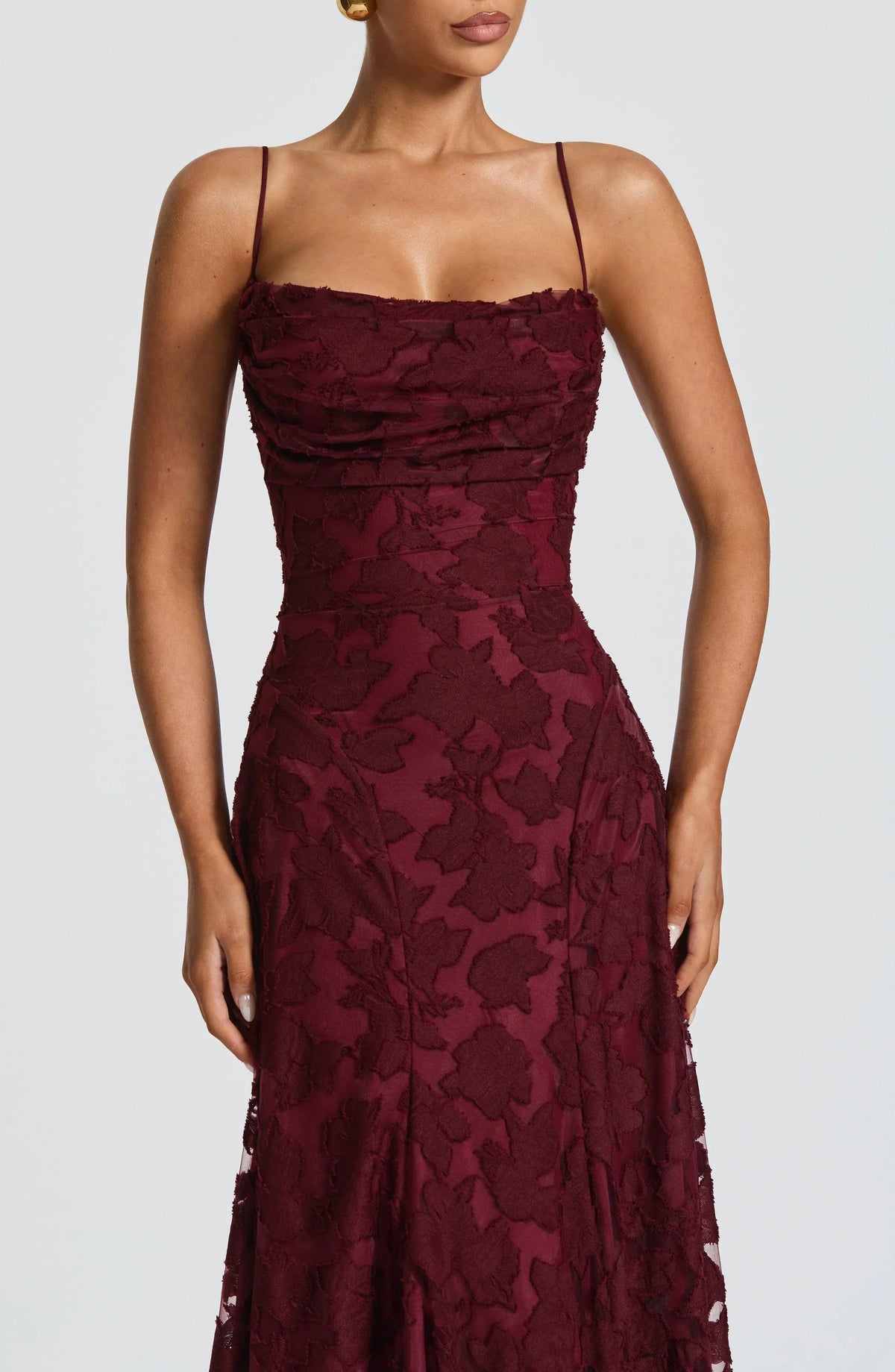 Roserow | Women’s Elegant Draped Maxi Dress