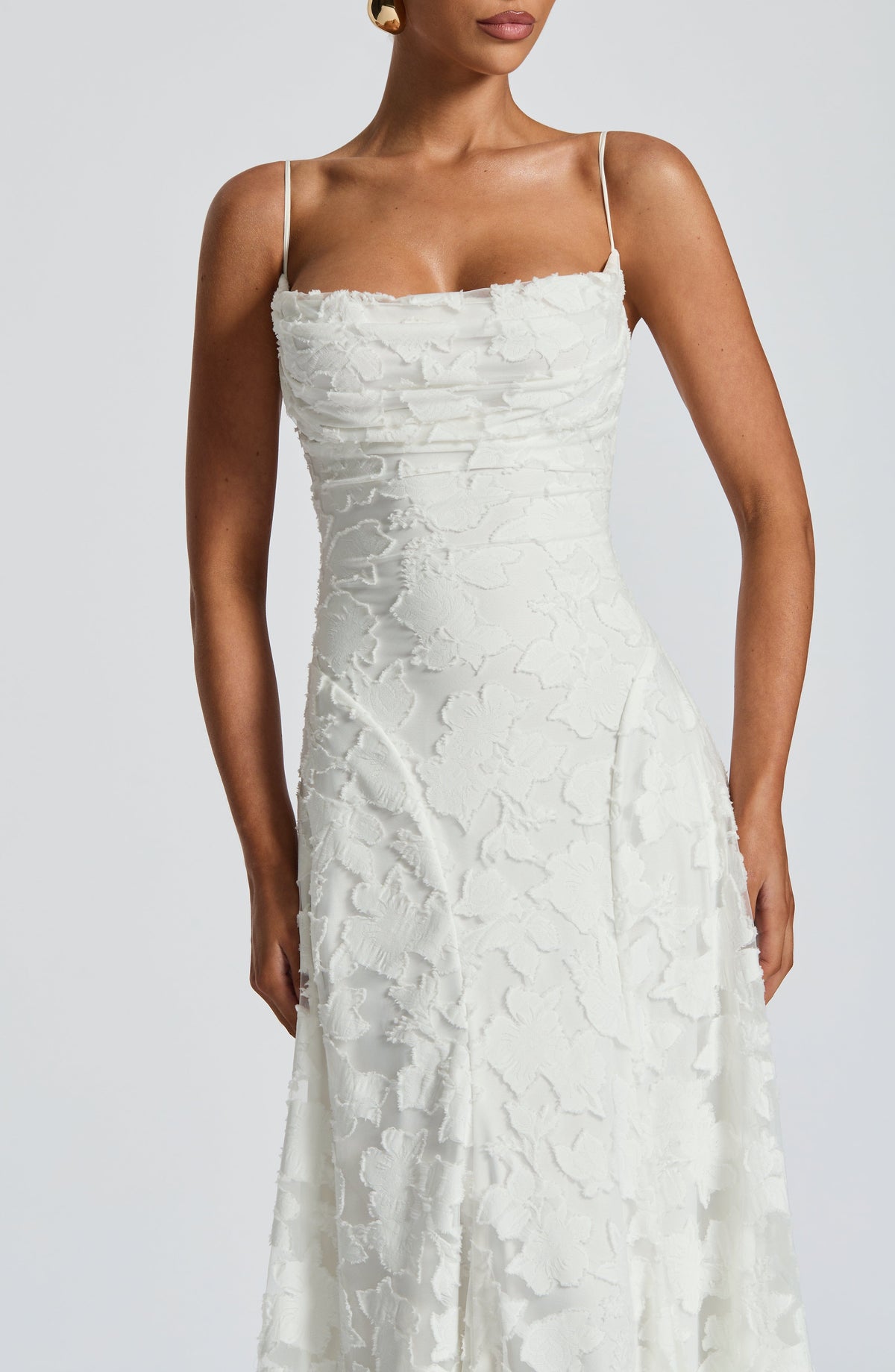 Roserow | Women’s Elegant Draped Maxi Dress