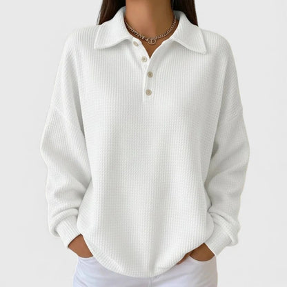 Roserow | Women’s Relaxed Collared Knit Pullover