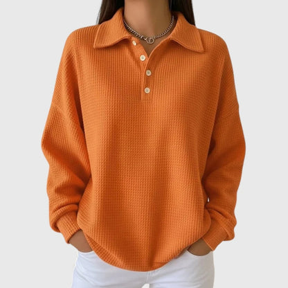 Roserow | Women’s Relaxed Collared Knit Pullover