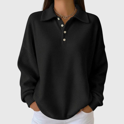 Roserow | Women’s Relaxed Collared Knit Pullover