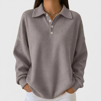 Roserow | Women’s Relaxed Collared Knit Pullover
