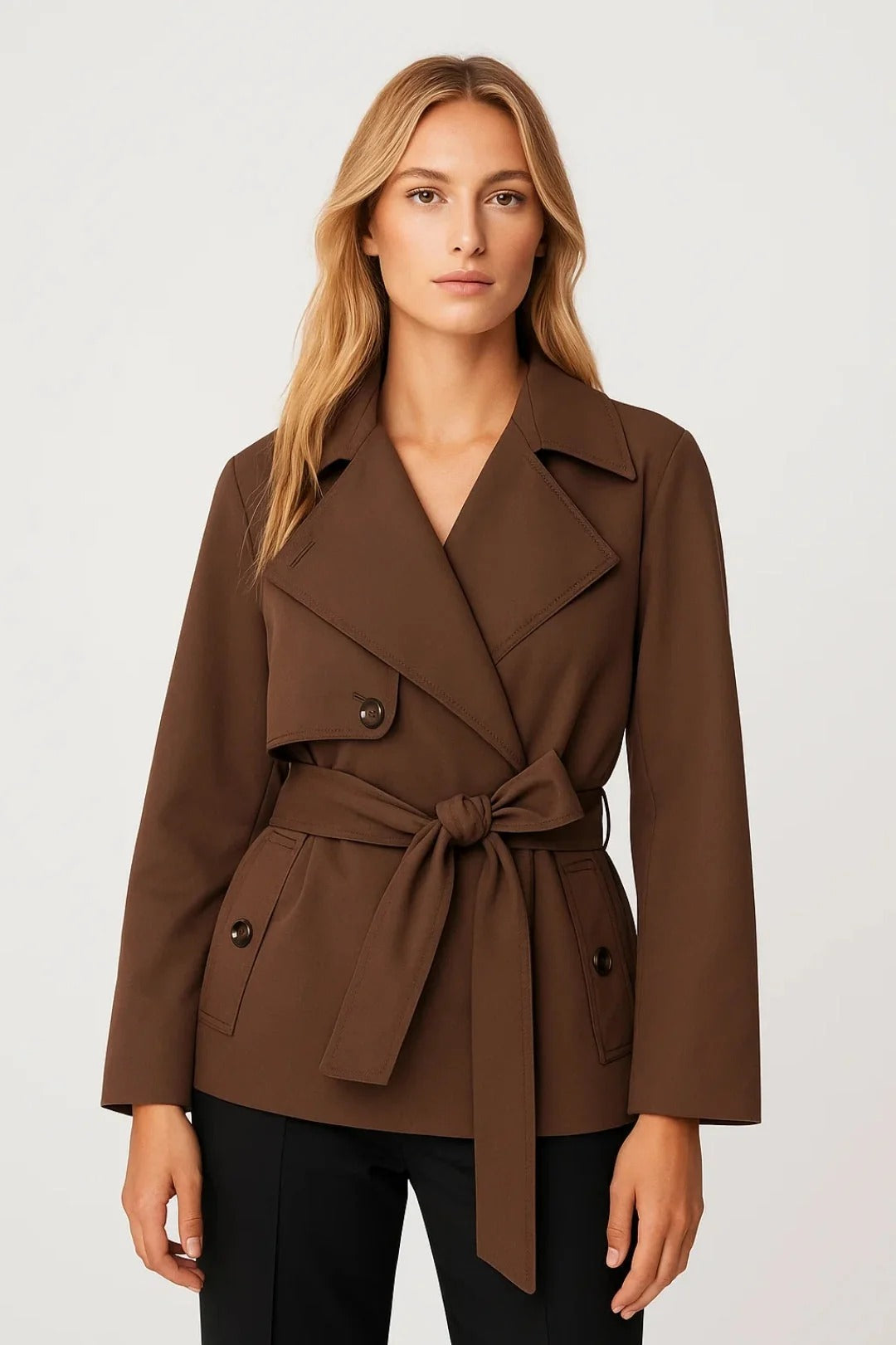 Olivia | Women's Belted Wrap Blazer Jacket